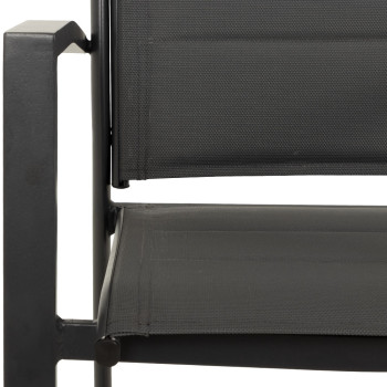 Lisbon Outdoor Dining Chair, Gunmetal