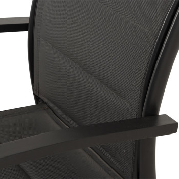 Lisbon Outdoor Dining Chair, Gunmetal