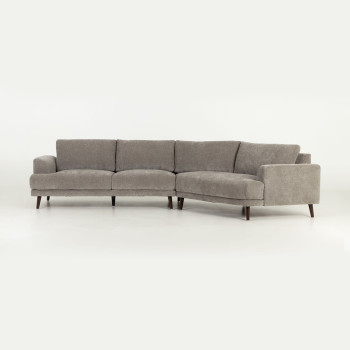 Cooper Right Hand Facing Angular Chaise Sofa, Grey