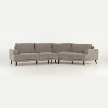 Cooper Right Hand Facing Angular Chaise Sofa, Grey