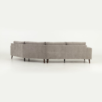Cooper Right Hand Facing Angular Chaise Sofa, Grey