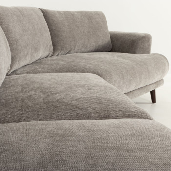 Cooper Right Hand Facing Angular Chaise Sofa, Grey