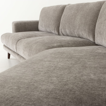 Cooper Right Hand Facing Angular Chaise Sofa, Grey