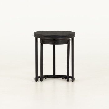 Urban Round Nest of Tables, Black