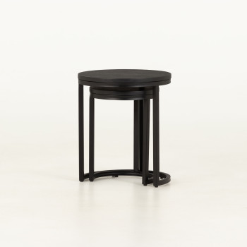 Urban Round Nest of Tables, Black