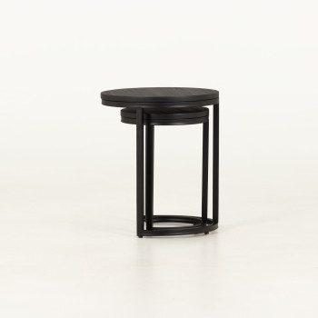 Urban Round Nest of Tables, Black