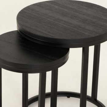 Urban Round Nest of Tables, Black