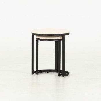 Urban Round Nest of Tables, White
