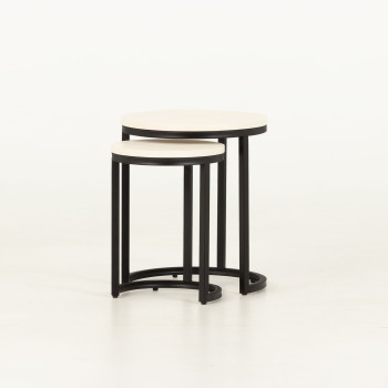 Urban Round Nest of Tables, White