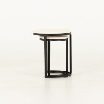 Urban Round Nest of Tables, White