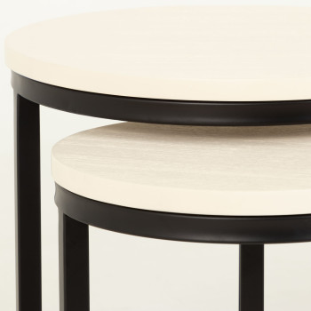 Urban Round Nest of Tables, White