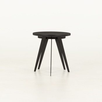 Urban Set of 2 Round Side Tables, Black