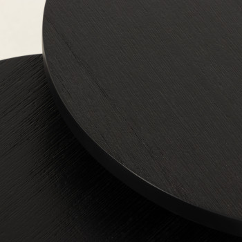 Urban Set of 2 Round Side Tables, Black