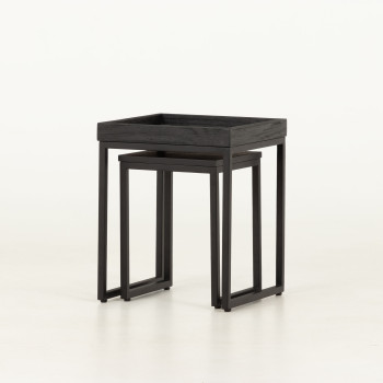 Urban Square Nest of Tables, Black