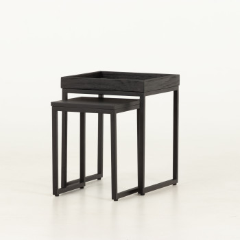 Urban Square Nest of Tables, Black