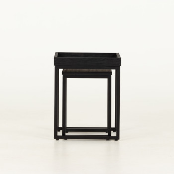 Urban Square Nest of Tables, Black