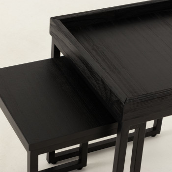 Urban Square Nest of Tables, Black