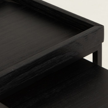 Urban Square Nest of Tables, Black