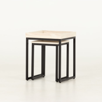 Urban Square Nest of Tables, White