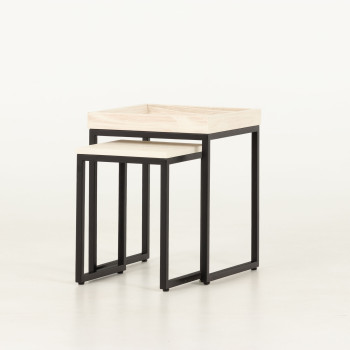 Urban Square Nest of Tables, White