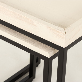 Urban Square Nest of Tables, White