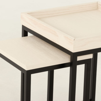 Urban Square Nest of Tables, White