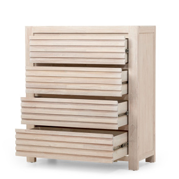 Haven 4 Drawer Tallboy, White