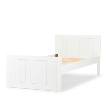 Emerson Single Bed Frame, White