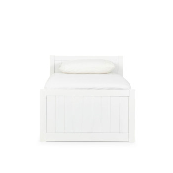 Emerson Single Bed Frame, White