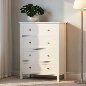 Emerson 4 Drawer Chest, White