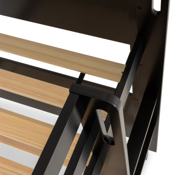 Casey King Single/King Single Bunk Bed Frame, Black