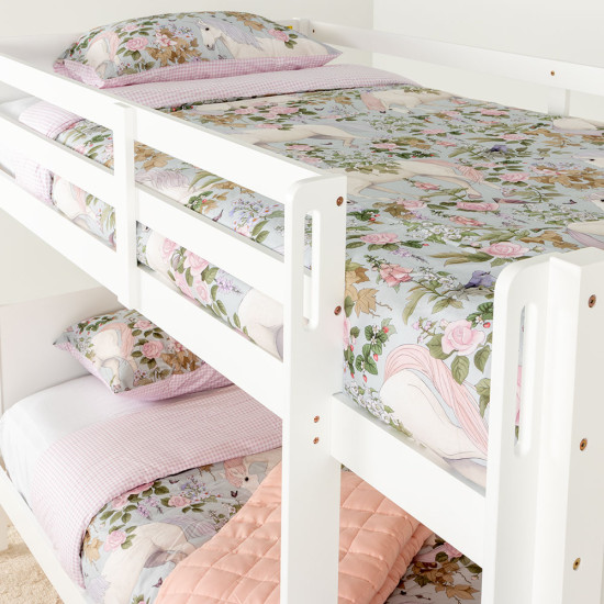 Casey Single/Single Bunk Bed Frame, White