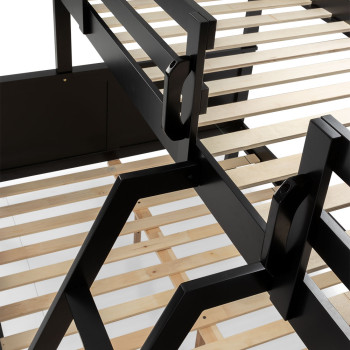 Laine Single/Double Bunk Bed Frame, Black