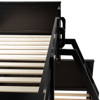 Laine Single/Double Bunk Bed Frame, Black