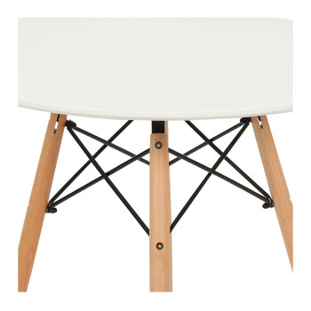 Eames Round Dining Table - W80, White