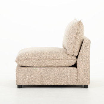 Zoey Modular 1.5 Seater Armless Sofa, Brown
