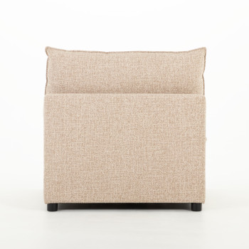 Zoey Modular 1.5 Seater Armless Sofa, Brown