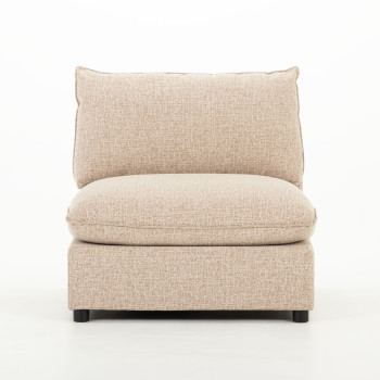 Zoey Modular 1.5 Armless Seater Sofa, Brown