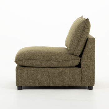 Zoey Modular 1.5 Seater Armless Sofa, Green