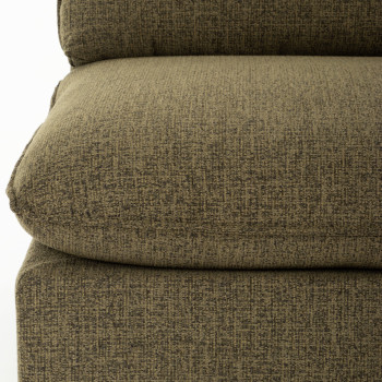 Zoey Modular 1.5 Seater Armless Sofa, Green