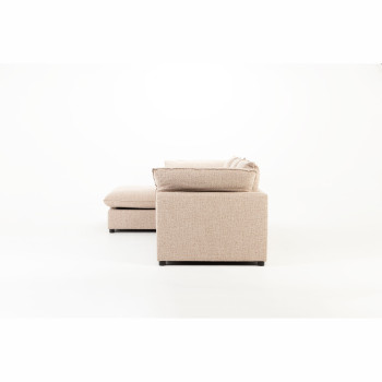 Zoey Left Hand Facing Chaise Sofa, Brown