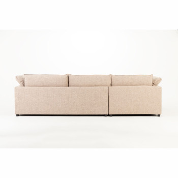 Zoey Left Hand Facing Chaise Sofa, Brown