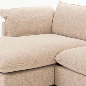 Zoey Left Hand Facing Chaise Sofa, Brown