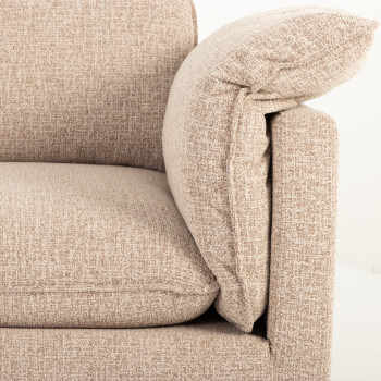 Zoey Left Hand Facing Chaise Sofa, Brown