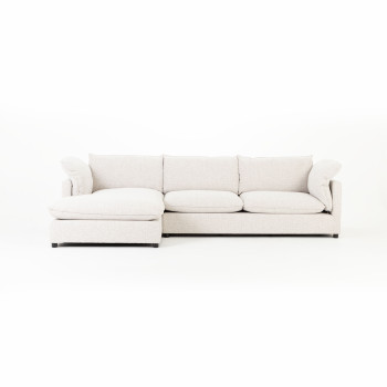 Zoey Left Hand Facing Chaise Sofa, Natural