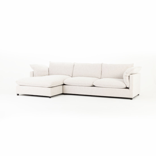 Zoey Left Hand Facing Chaise Sofa, Natural
