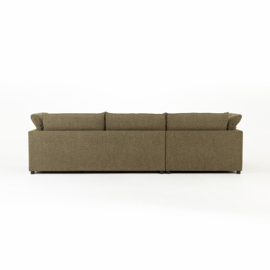 Zoey Left Hand Facing Chaise Sofa, Green
