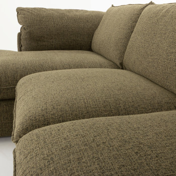 Zoey Left Hand Facing Chaise Sofa, Green