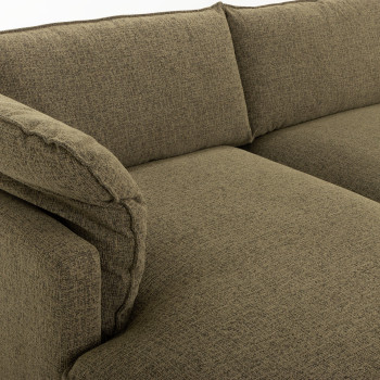 Zoey Left Hand Facing Chaise Sofa, Green