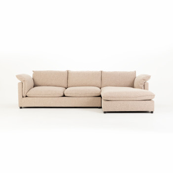 Zoey Right Hand Facing Chaise Sofa, Brown